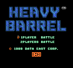 Heavy Barrel (Japan) Title Screen